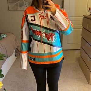 Black Pyramid Orange, Teal & White Hockey Jersey